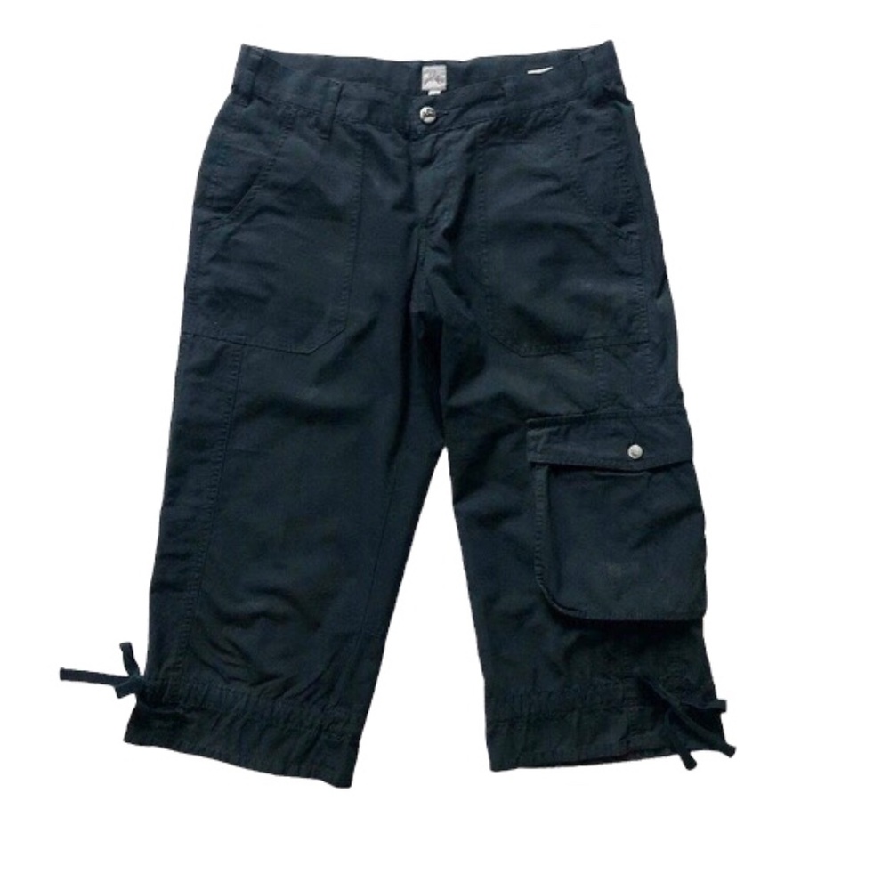 Joie Black Capri Cargo Drawstring Pants 28
